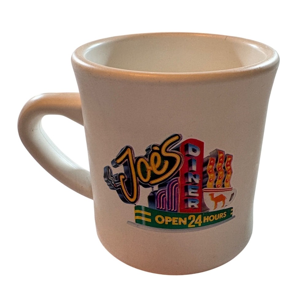 Camel Joe's‎ Diner Coffee Mug Vintage 90s Tobacco Promo Insulated Plastic Cream